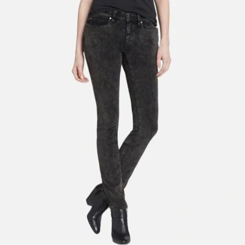 Eileen Fisher Velvet Jeans Petite 2P Skinny Brown Stretch Mineral Wash Mid Rise